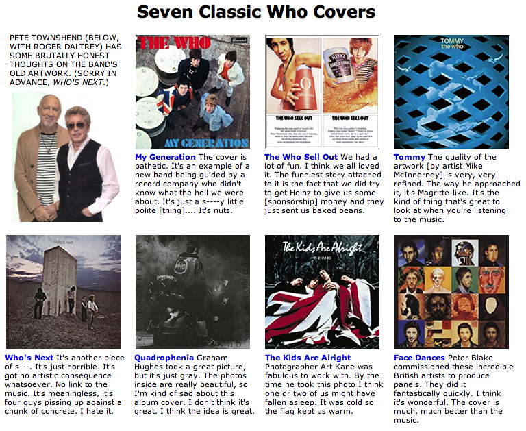 Seven Classic Who Covers by Pete Townshend