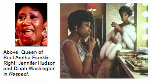 Jennifer Hudson and Dinah Washington in 'Respect'