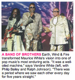 Verdine White, Philip Bailey and Ralph Johnson
