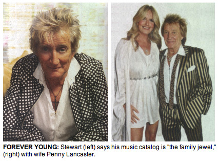 Rod Stewart and wife Penny Lancaster