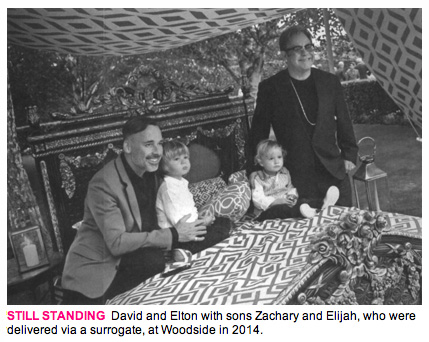 David Furnish, Elton John and sons Zachary and Elijah