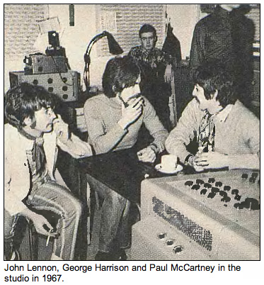 The Beatles in the studio in 1967